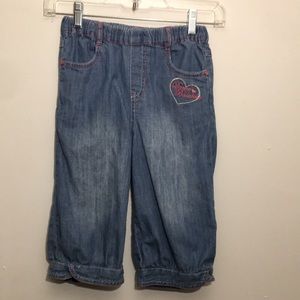 Girls BalaBala Lightweight Capri Jeans: Size 140